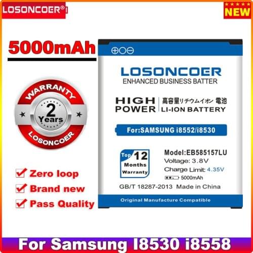 5000mAh EB585157LU Battery For Samsung Galaxy Win i8530 Battery i8558 i8550 i869 i8552 EB585157VK EB-L1D7IBA T989 S2 LTE I9210