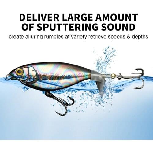 BOTE 70mm 85mm Whopper Plopper Floating Rotating Tail Artificial Hard Bait Fishing Lures 5.8g 10.5g Hard Bait Bass Lures