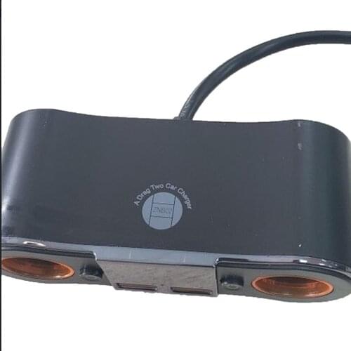 12V DC Car Cigarette Lighter Adapter 2 Way Double Plug Socket Dual USB LCD Car Charger Splitter Voltage Monitor AC Plug in Piece