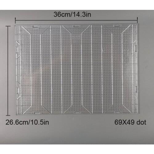 Oversized Pegboard 5mm Normal Hama Beads Childrens Toy 69x49dot Puzzle Transparent Board ToolFigure Material Board Iron Beads
