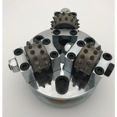 Bush Hammer 5 inch with 3 Rollers 30S Concrete Pavers Hand Grinder Car Polisher Tools Part for Stone Litchi Surface Thread M14