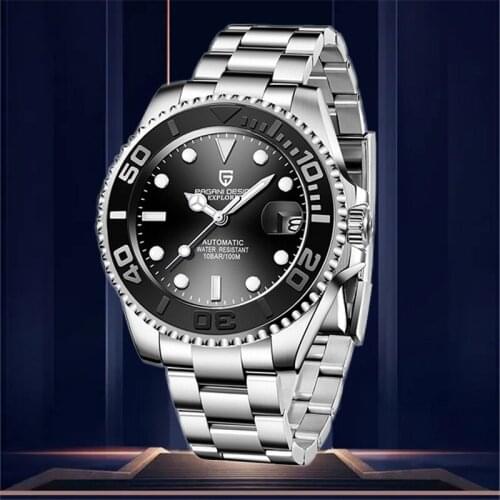 PAGANI Design Men Automatic Watch Sapphire Luxury Mechanical Wristwatch Stainless Steel Waterproof Watch Men Mekaniska klockor