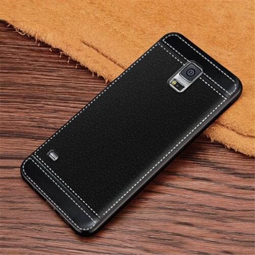 Fo rGalaxy S5 i9600 G900 G900F G900A Litchi Texture Soft TPU Case Cover Fundas For Samsung Galaxy S5 Neo SM-G903F/DS G903F G900F