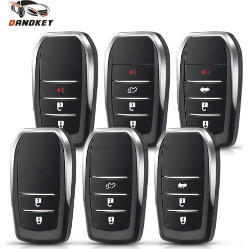 Dandkey 2/3/4 Button Car Remote Key Shell For Toyota Corolla Fortuner Prado Camry Rav4 Crown Reiz Yaris Avlon Smart Keyless Case