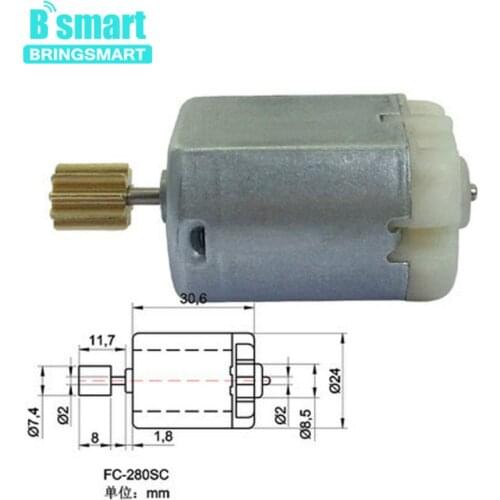 FC-280PC 22125 Brush Electric Motor Car Door Lock Motor with Gear 0.7 9T Vehicle Power Window Motor / Car Rearview Mirror Motor
