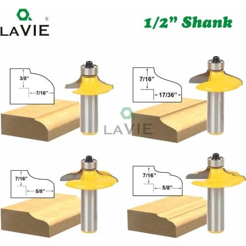 LA VIE 1pc 12mm 1/2 Shank Drawer Face Mill Round Over with Beading Edging Router Bit Set C3 Carbide Tipped Woodworking MC03060