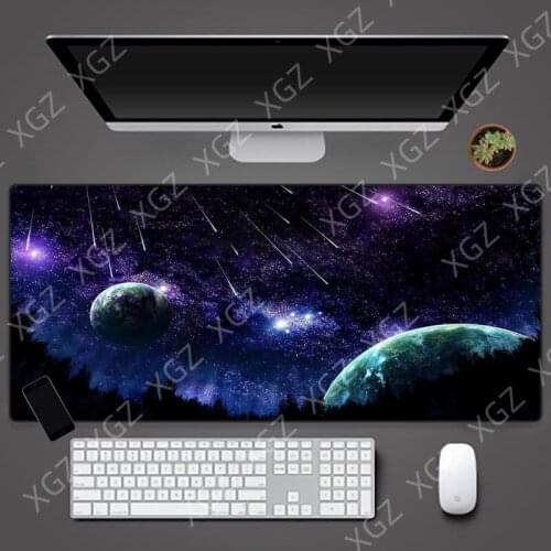 Yuzuoan XL Blue Star Game Mouse Pad Office Software Waterproof Locking Pad Professional Gamer Student Computer Desk Pad