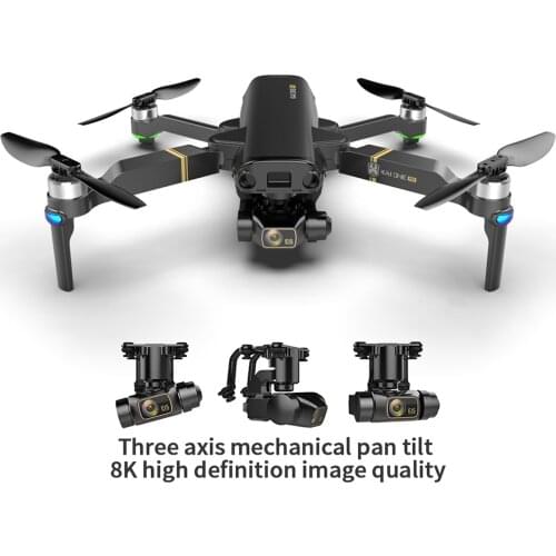 KAI One Pro GPS Drone Foldable FPV RC Quadcopter 3-Axis Gimbal Auto Return Folding RC Drone Quadcopter Aircraft HD Camera
