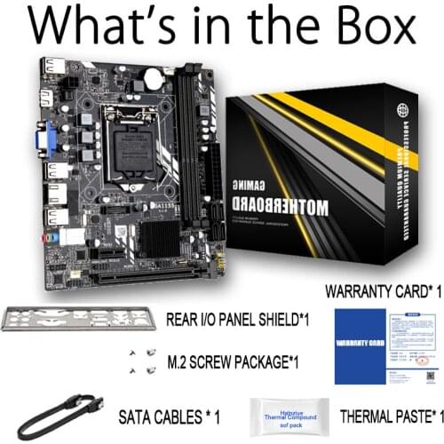 H61 Motherboard LGA 1155 DDR3 Socket Support Intel Core I3 I5 I7 Xeon LGA1155 Processor Desktop RAM With HDMI VGA SATA USB 2.0