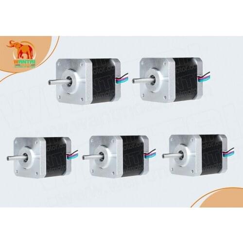 5pcs Nema17 42BYGHW811 0.48N.m(70oz-in) 48mm 2.5A 3.1V 48mm for 3D printer and cnc router mini motor step robotic