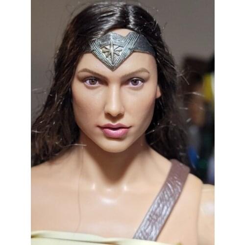 GC037 1/6 Wonder Girls Head Sculpt Gal Gadot Head Scaving Planted Hair Head Model for 12 " Female figure Body In Stock Items
