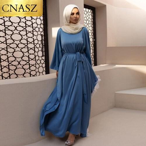 Muslim dress Casual Loose Bat Sleeve Middle Eastern Robe Dress islamic clothing dubai abaya