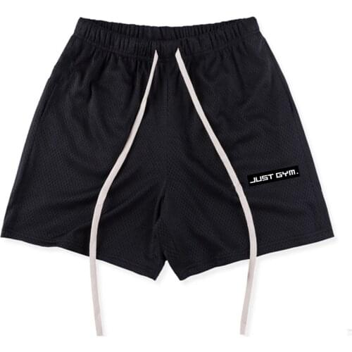 Mens Casual Shorts Hip Hop Streetwear Mesh Gym Fitness Short Pants Joggers Sportswear Bottoms Bodybuilding Men Shorts Homme