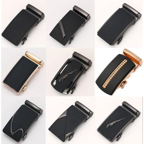 Dull Polish Automatic Buckle Fashion Mens Business Alloy Automatic Buckle Unique Men Plaque Belt Buckles for3.5cm Ratchet Belts