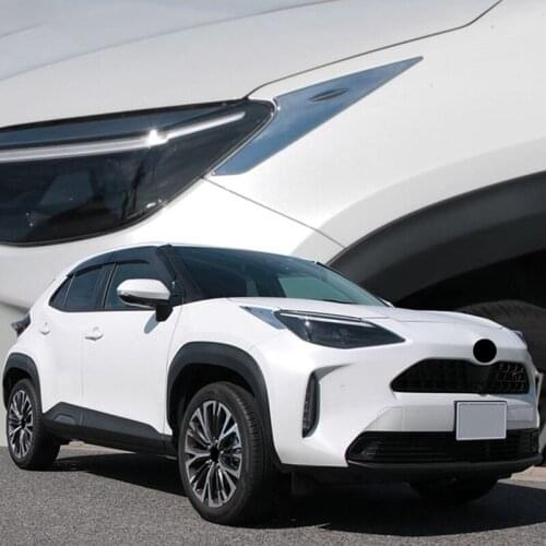 For Toyota Yaris Cross 2020 2021 ABS Chrome Front Headlight Lamp Cover Garnish Strip Eyebrow Cover Trim
