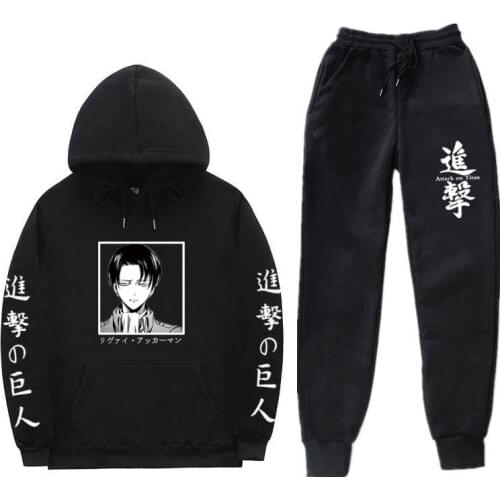 New Anime Attack On Titan Levi hooded sweatshirt sportswear mens track suit hoodie autumn Winter clothes hoodie