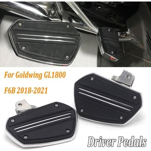 New Motorcycle Twin Rail Floorboards Brake Pedal Cover Double Track Floor For Honda Gold Wing Tour DCT 1800 F6B GL1800 2018-2021