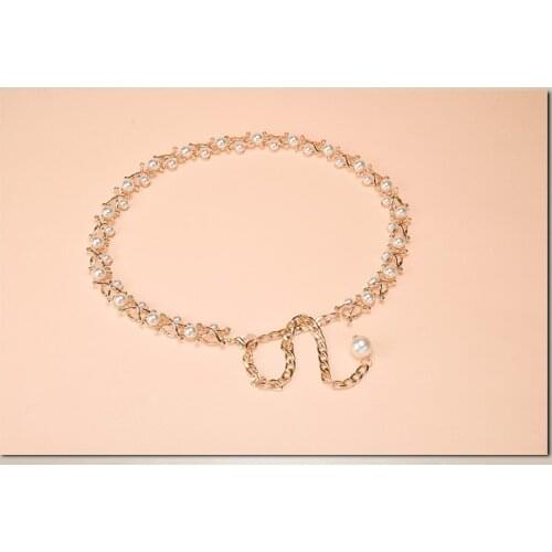 New female Full Metal Mirror thin Waist Belt Women Metallic Gold Plate With Chains Lady Punk Rocky waistband for women BL650