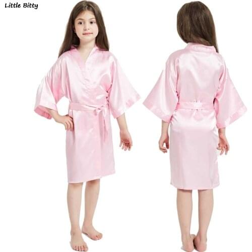 Girl Sleepwear Bathrobe Child Bath 7 9 11 Years Teen Pajamas Bathrobe for Children Robe De Princesse Kimono Girl Baby Bath Robe