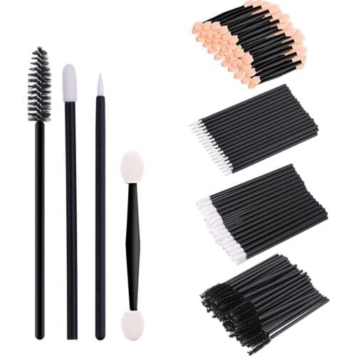 Wholesale Eye Makeup Tools Eyelash Mascara Wands Applicator Eyeliner Brush and Mini Eyeshadow Makeup Brush