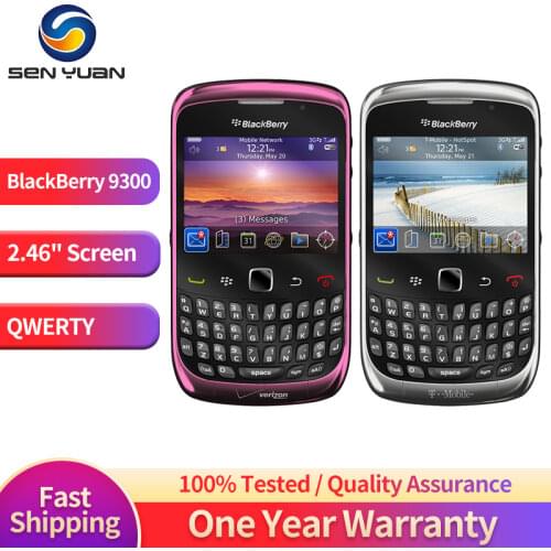 Original Blackberry Curve 3G 9300 Mobile Phone Unlocked 2.46'' Display Smartphone 5MP WIFI Refurbished BlackBerryOS CellPhone