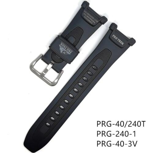 Resin Sport Watch Band for Casio G shock PRG-40T PRG-240T Strap PRG-240-1 PRG-40-3v Men Waterproof Rubber Replacement Bracelet
