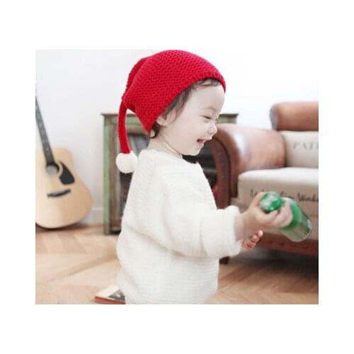 Christmas Baby Hat for Girls Pompom Winter Baby Boy Hat Photography Props Candy Color Infant Beanie Cap Kids Baby Accessories
