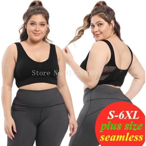 S-6XL bra plus size sports Bra seamless sexy push up bralette Womens lingerie bras for women top Female Pitted Wireless bra