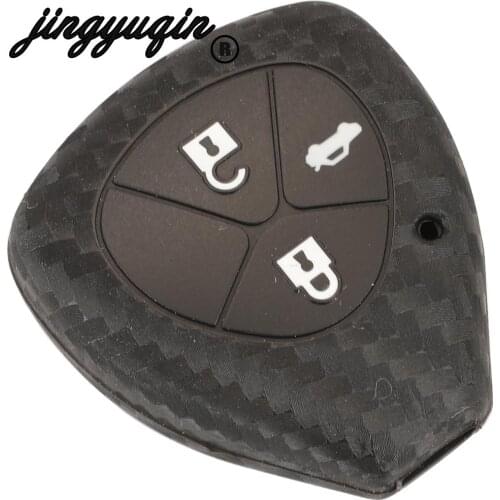 Silicone 3 Buttons Silicone Smart Remote Car Key Case Cover Fob For Toyota Car-styling Holder Protector
