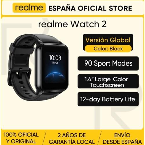 New realme Watch 2 Smart Watch 90 Sport Modes 12-day Battery Life Blood Oxygen & Heart Rate Monitor IP68 Waterproof smartwatch