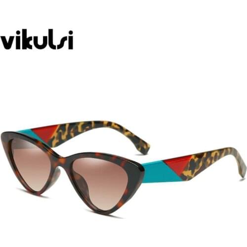 2019 New Luxury Cat Eye Sunglasses Women Fashion Small Cateye Sun Glasses Female Leopard Frame Eyewar Retro Shades Glasses UV400