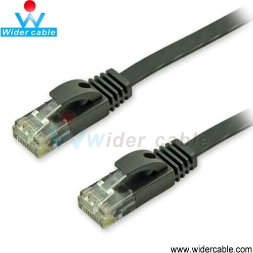 3pieces Black 5m Superspeed 4pairs Thin Computer Internet Cable Flat CAT 6 UTP Ethernet Lan Cable