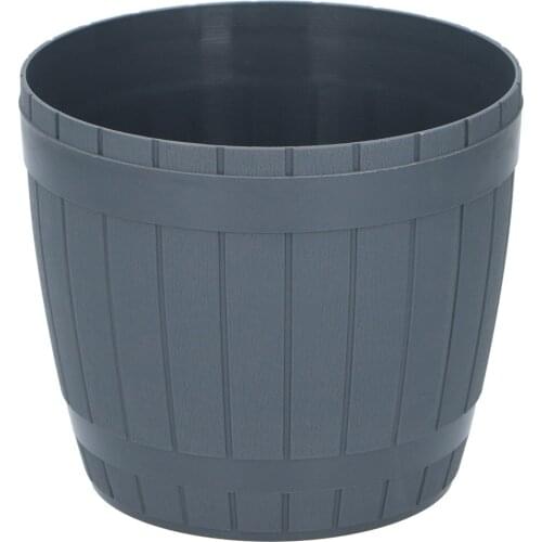 Vase barrel 15.5x13.5cm Gray