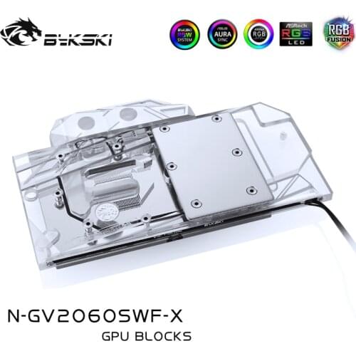 Bykski Water Block use for Gigabyte GeForce RTX 2060 Super Gaming OC 3X 8G/RTX 2060 Super Gam/ Full Cover Copper Radiator Block