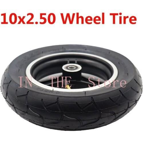 High quality 10x2.50 Wheel Tire 10*2.50 Inner Outer Tyre with Alloy Rim for 10x2/2.125 10x2.50wheel Electric scooter