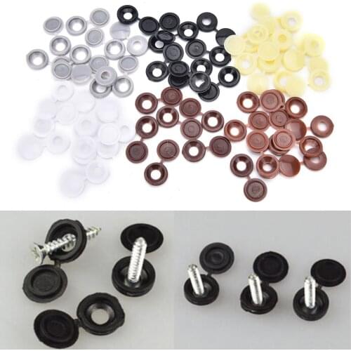 10pcs/lot Plastic Hinged Screw Cover Cap Fold Snap Caps For Car Home Furniture Decor