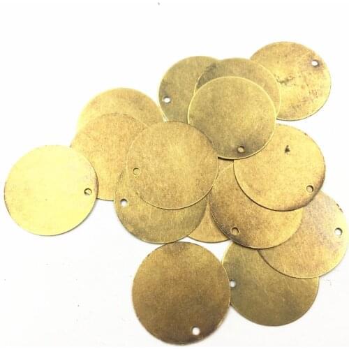 10Pcs Bag Decoration Ornament Filigree Wraps Bronze Tone Round Alloy Blank Stamping Tag Jewelry DIY Findings 20mm(6/8")