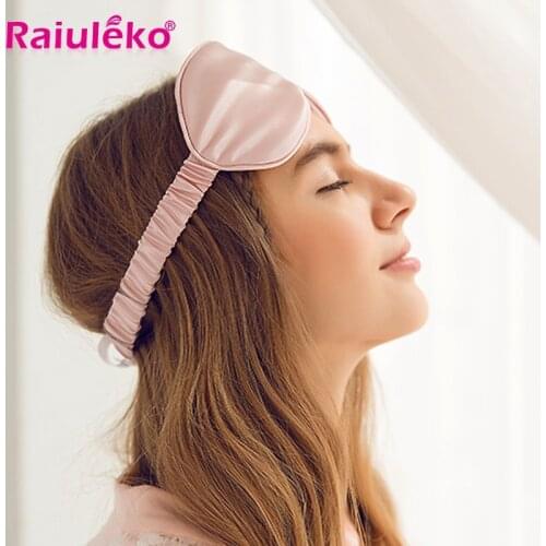 100% Pure Silk Double-Side Shading EyeShade Sleeping EyeMask Cover Eyepatch Blindfolds Eyeshade Health Smooth Sleep Shield Light