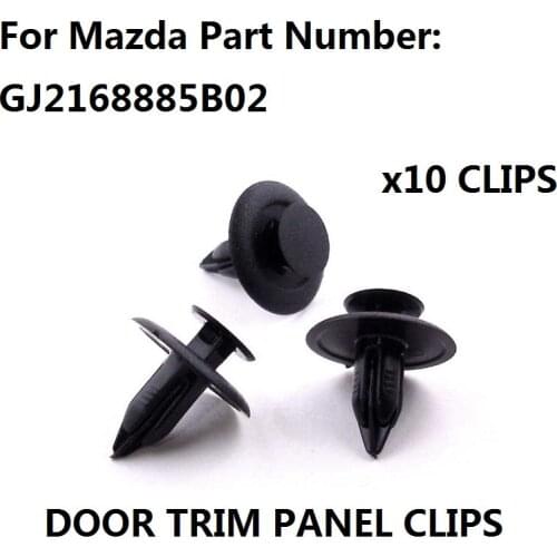 10x For Mazda 6mm Interior Trim Fastener Clips for Trim Panels Fascias & Linings, OE#GJ2168885B02