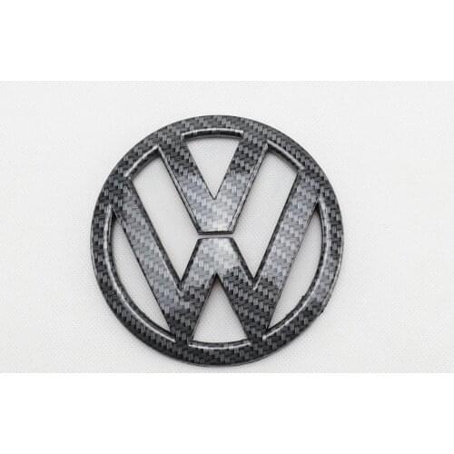110mm Carbon Fiber Looks Front Grill Badge Logo Emblem Replacement for VW Volkswagen Scirocco MK3