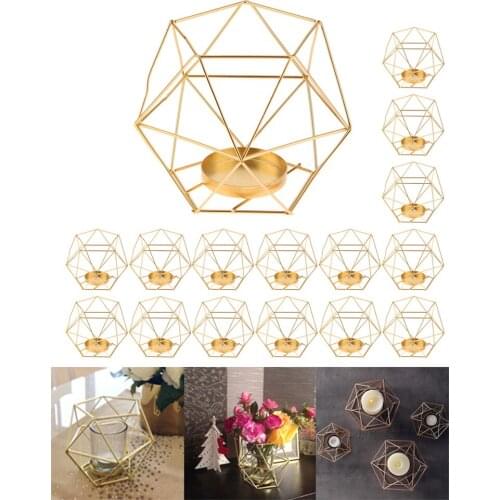 16 Pieces Nordic Style 3D Candle Holder For Wedding Ceremony Party Decoration