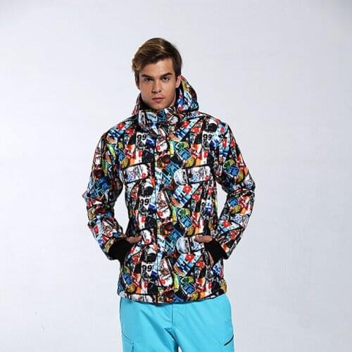 2019 GSOU SNOW Men Ski Jacket Snowboard Jacket Windproof Waterproof Outdoor Sport Wear Winter Clothing Thermal Male Jacket Coat