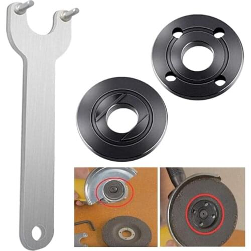 3pcs Flange Nut Set M14 Thread Angle Grinder Inner Outer Flange Nuts Replace 14mm Spindle Thread Tool Grinders Steel Lock Nuts