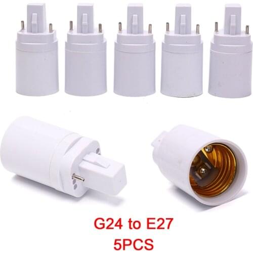 5PCS G24 To E27 Socket LED Lamp Adapter Flexible Extend Lamp Base LED Light