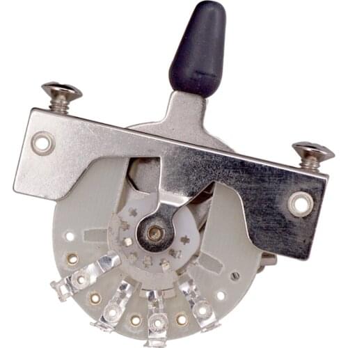 5 Way Electric Guitar Pickup Toggle Selector Switch Parts Chrome with Knob