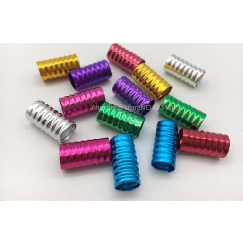 50pcs-100pcs multi coloured 8/16mm hair dread Dreadlock Beads adjustable cuffs clips approx 7mm hole