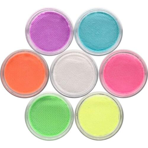 7pcs/set Neon Water Activated Eyeliner Cream Bulk Private Label UV Light Pastels Eyeliner Glow In Dark Custom Eyeliner Makeup