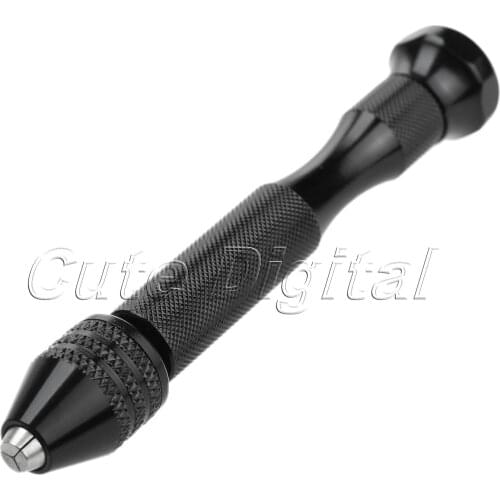 Aluminum Hand Drill with Keyless Chuck Hand Twist Drilling Tools Woodworking Drilling Rotary Tools for 0.3-3.2mm Twist Drill Bit