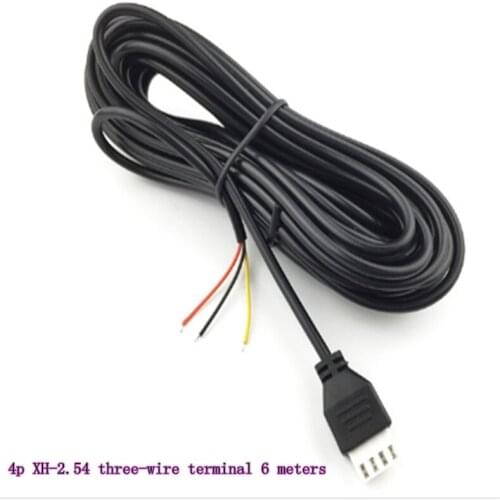 Car control line car wiring harness video cable XH-2.54 three-core terminal extension cord 6 meters