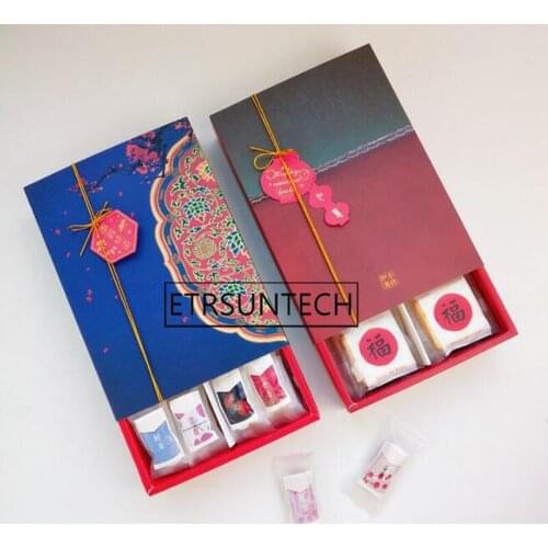 100pcs Traditional Chinese Style Paper Gift Mooncakes Boxes Wedding Party Paper Cake Packing Box